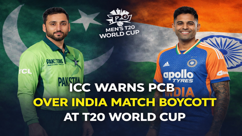 ICC Warns PCB Over India Match Boycott at T20 World Cup
