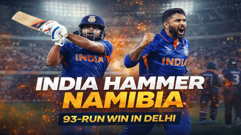 India Hammer Namibia by 93 Runs in Delhi Thriller