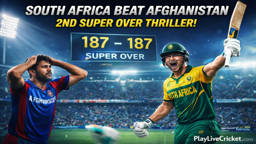South Africa Beat Afghanistan in 2nd Super Over in Ahmedabad