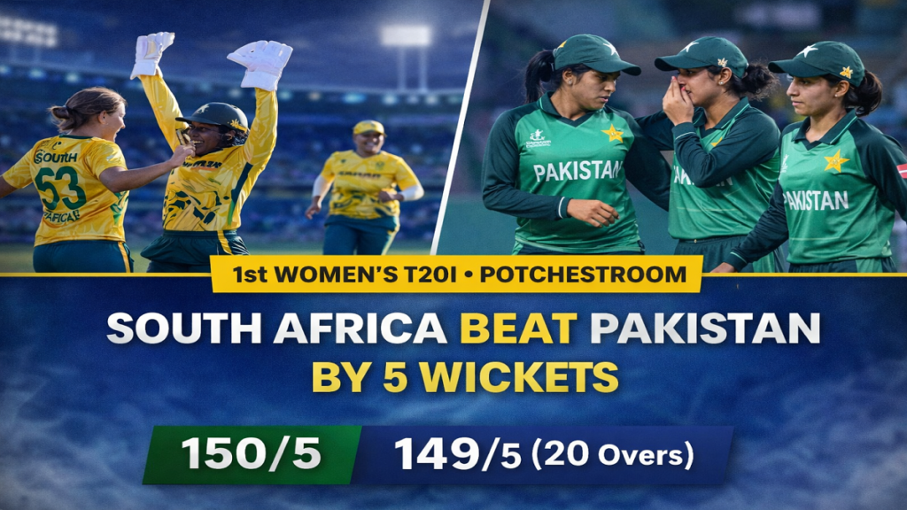 South Africa Beat Pakistan in 1st Women’s T20I Thriller