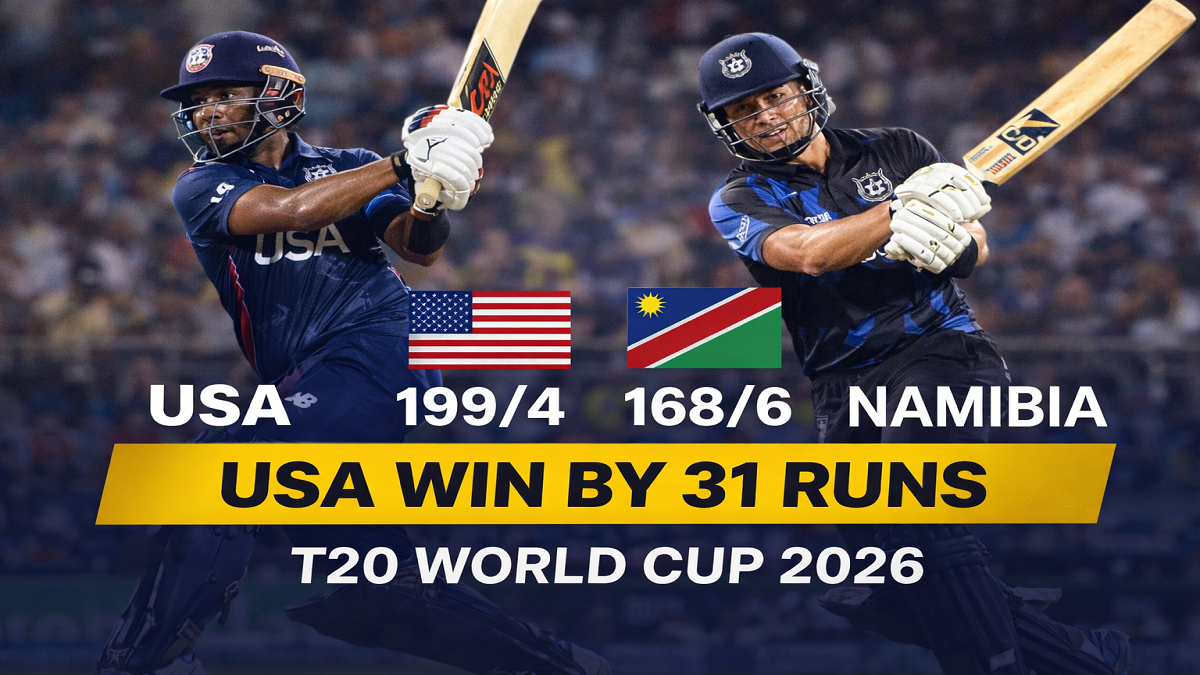 USA vs Namibia Krishnamurthi Fireworks Seal 31 Run Win